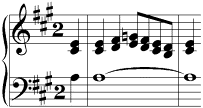 Example of a parallel motion of the voices
