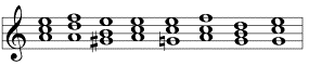 Modulation from A minor to C major